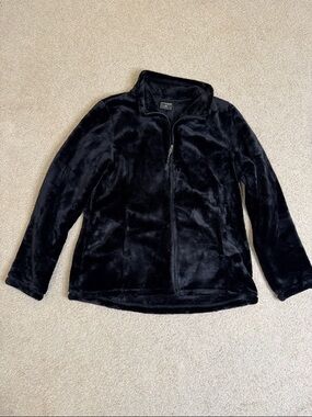 32 Degrees Black Plush Full-Zip Jacket